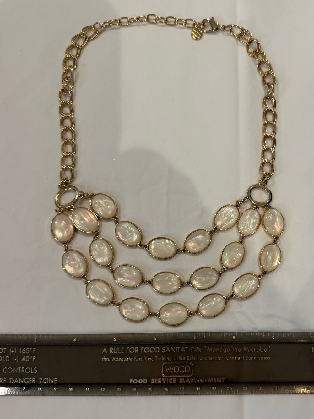 Talbots Statement Necklace Gold Ivory